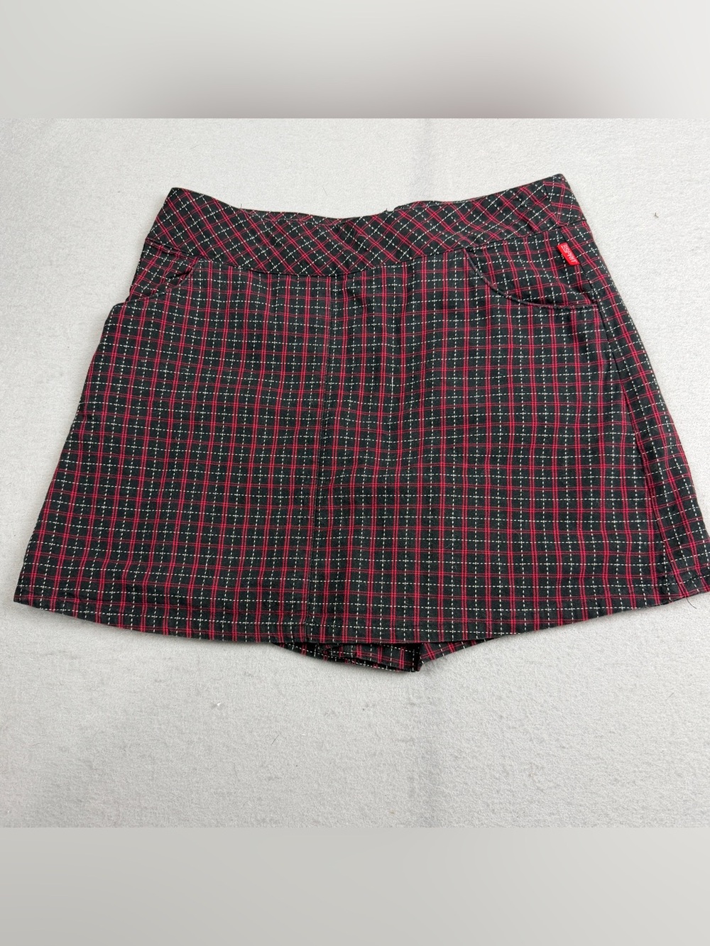 Vintage 99s Girls Esprit Plaid Skort 100% Cotton Sz 16